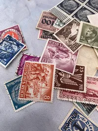 Samling originale tyske ww2 frimærker