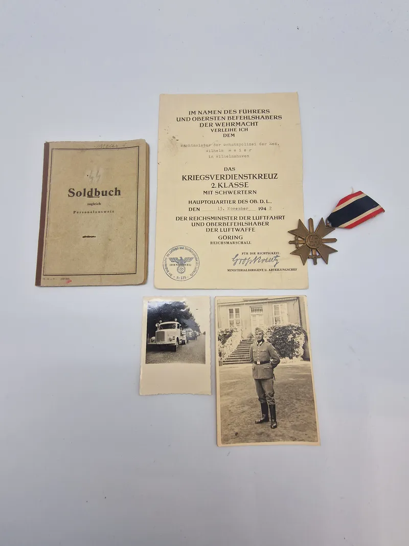 Originalt Waffen-SS lot - Feuerschütz Polizei