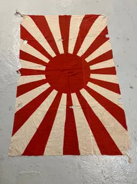 Originalt Japansk Army kampflag, hjembragt af Amerikansk soldat