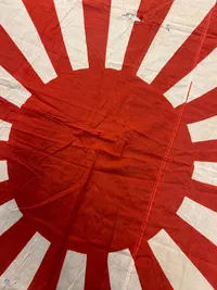 Originalt Japansk Army kampflag, hjembragt af Amerikansk soldat