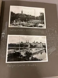 Originalt fotoalbum fra Tysk marinesoldat i Danmark WW2: Nakskov, København, Dragør, Århus mm.