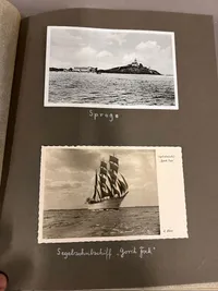 Originalt fotoalbum fra Tysk marinesoldat i Danmark WW2: Nakskov, København, Dragør, Århus mm.
