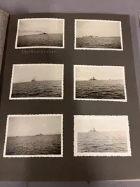 Originalt fotoalbum fra Tysk marinesoldat i Danmark WW2: Nakskov, København, Dragør, Århus mm.