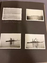 Originalt fotoalbum fra Tysk marinesoldat i Danmark WW2: Nakskov, København, Dragør, Århus mm.