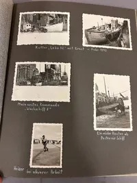 Originalt fotoalbum fra Tysk marinesoldat i Danmark WW2: Nakskov, København, Dragør, Århus mm.