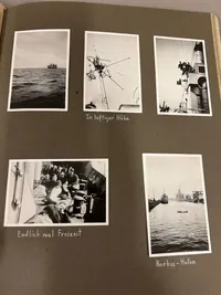 Originalt fotoalbum fra Tysk marinesoldat i Danmark WW2: Nakskov, København, Dragør, Århus mm.