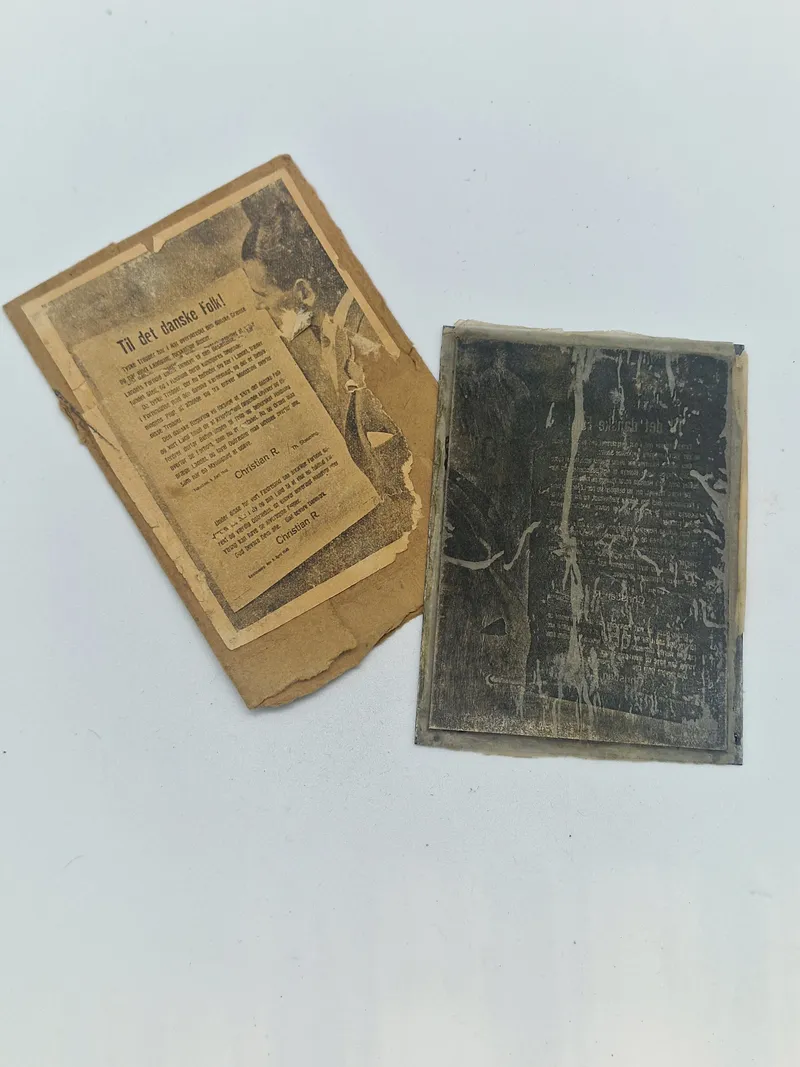 Original trykplade - ww2 for tryk i aviser mm