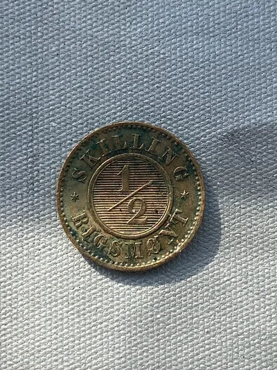 Original 1/2 skilling år 1868