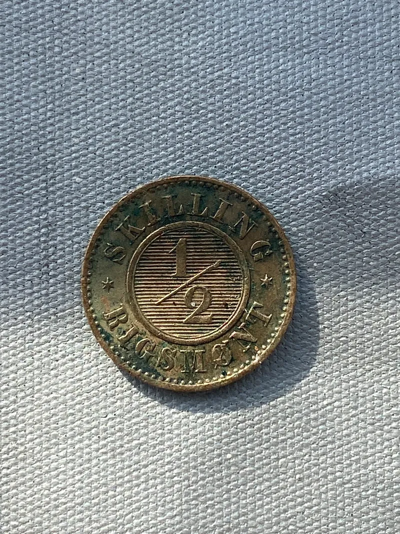 Original 1/2 skilling år 1868