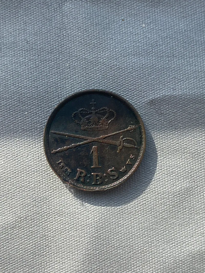 Original 1 rigsbanksskilling år 1853