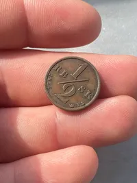 Original 1/2 rigsbanksskilling år 1852