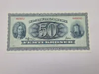 Original dansk 50 kr seddel