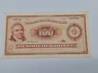 Original dansk 100 kr seddel