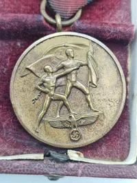 Original 1.oktober 1938 medalje med æske