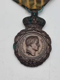 Original Fransk medalje for deltagelse i Napoleonskrigen, også givet til Danskere