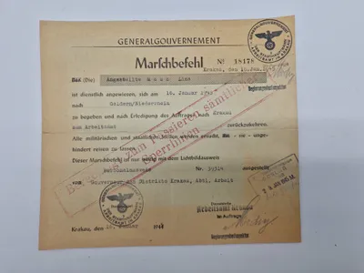 Originalt Tysk WW2 dokument