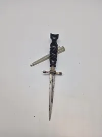 Original 18 tals daggert, med bøffelhorns greb, brugt til saflivning af hjorte mm.