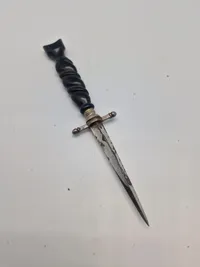 Original 18 tals daggert, med bøffelhorns greb, brugt til saflivning af hjorte mm.