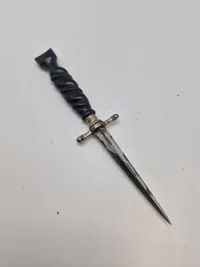 Original 18 tals daggert, med bøffelhorns greb, brugt til saflivning af hjorte mm.