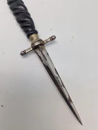 Original 18 tals daggert, med bøffelhorns greb, brugt til saflivning af hjorte mm.
