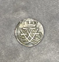 Original 1 skilling sølvmønt - år 1722