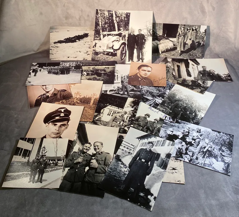 Stort lot samhørende frikorps Danmark fotos - ældre genoptryk