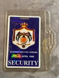 Originalt ID fra Jordan besøg 1998