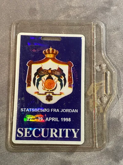 Originalt ID fra Jordan besøg 1998