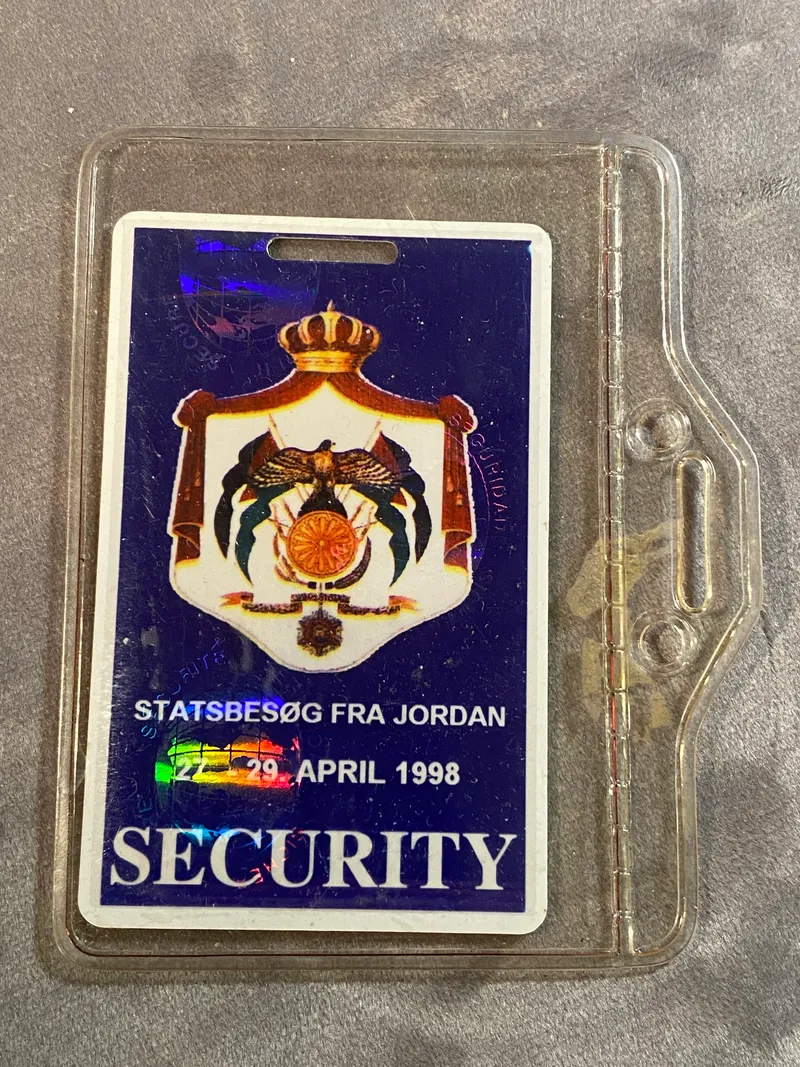 Originalt ID fra Jordan besøg 1998