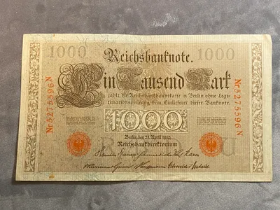 Original Tysk pengeseddel