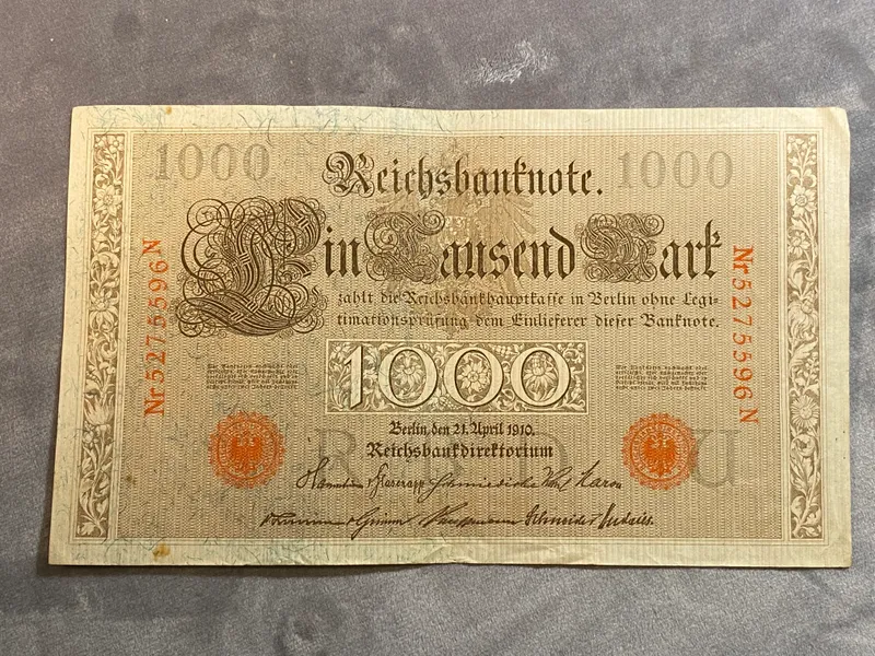 Original Tysk pengeseddel