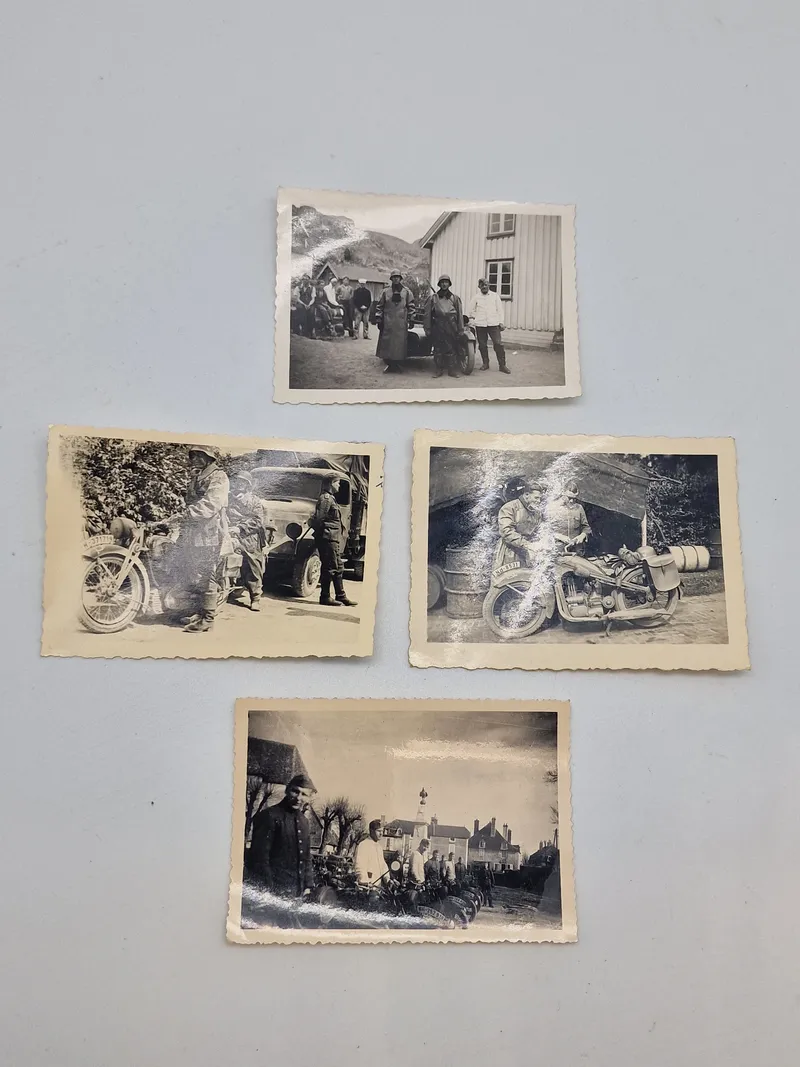 Samling originale fotos af tyske motorcykler WW2