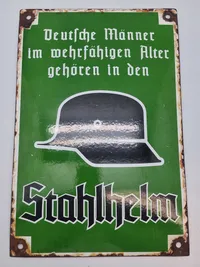 Tysk ww2 emaljeskilt - Postwar