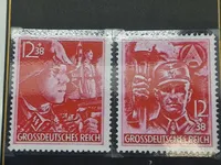 Tyske ww2 frimærker - bl.a. SS - 
prøvetryk???