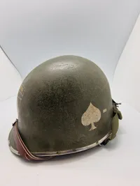 Amerikansk airborne hjelm - hjelmen er original, men ej ww2 - mærker ligeledes Postwar