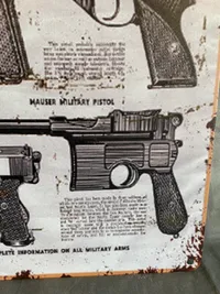 Metalskilt med våben - reproduktion