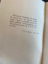 Sjældent originalt NSU (National Socialistisk Ungdom) Tjenestereglement