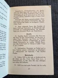 Sjældent originalt NSU (National Socialistisk Ungdom) Tjenestereglement