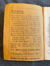 Original tysk sangbog - ww2  (Fúr Freiheit und Vaterland)