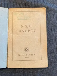Sjælden original NSU sangbog (national socialistisk ungdom)