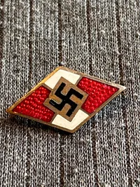 Originalt tysk HitlerJugend kasket emblem