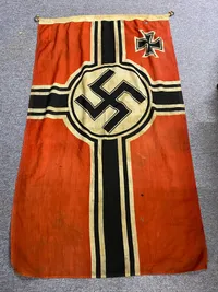 Originalt stort tysk Kriegsmarine flag , ubådsstørrelsen, godt stemplet