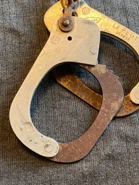 Sæt originale ældre franske håndjern uden nøgler
