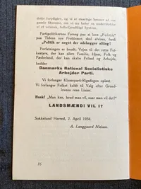 Sjældent originalt DNSAP hæfte - ww2