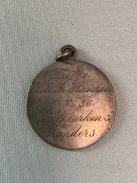 Original jubilæumsmønt af sterlingsølv omdannet til vedhæng