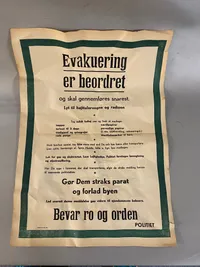 Original dansk evakueringsplakat
