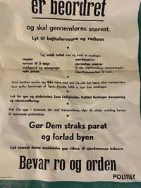 Original dansk evakueringsplakat