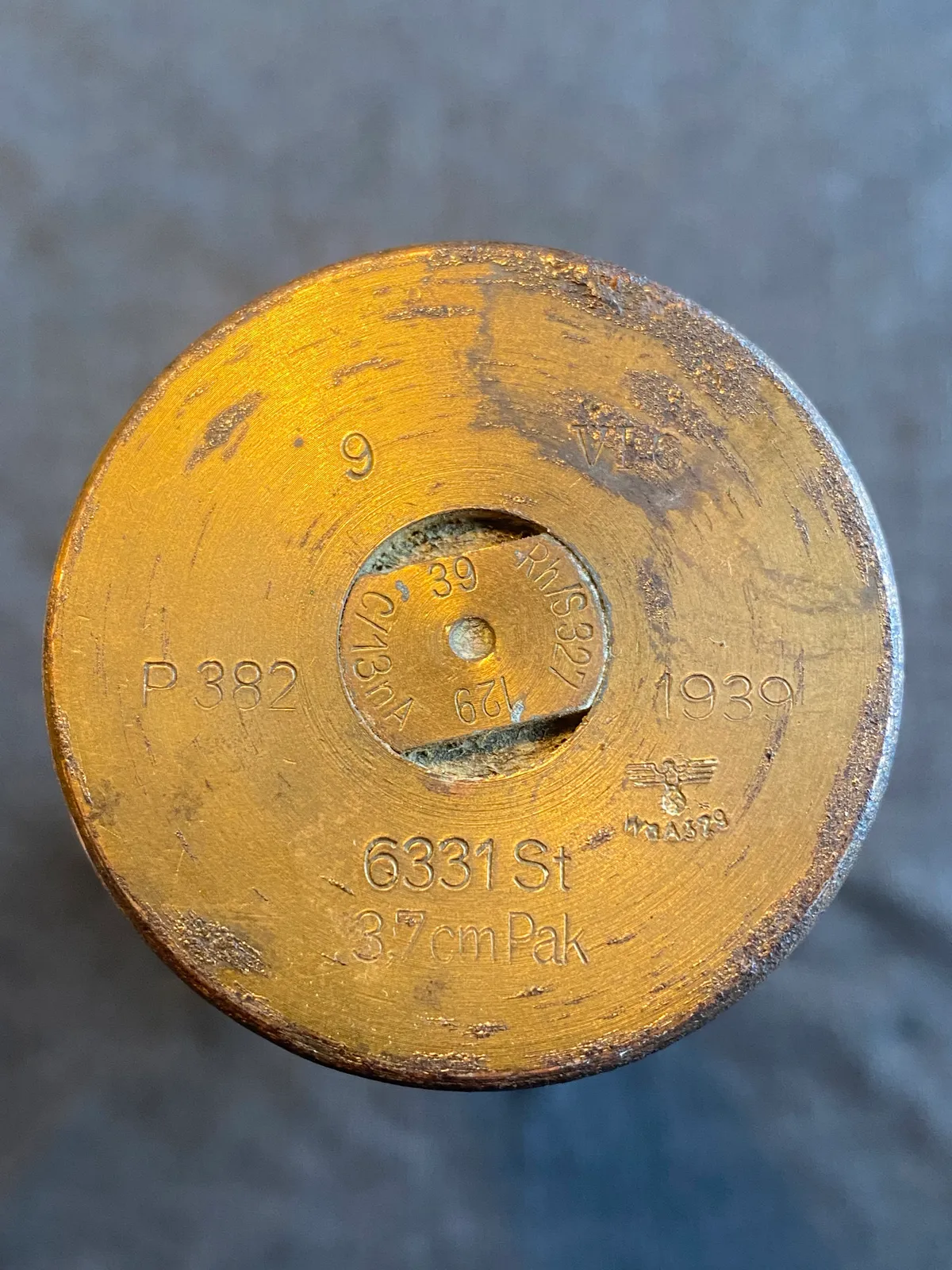 Originalt tysk 3,7 cm PAK hylster - flot WaA stemplet