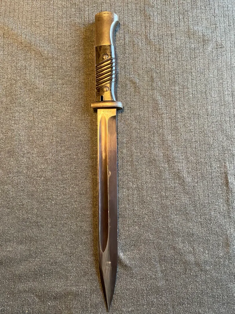 Original tysk K98 bajonet - næsten mint stand