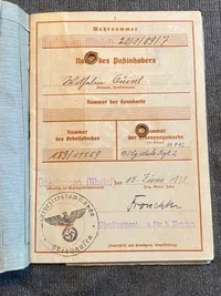 Originalt Luftwaffe wehrpas